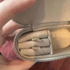 Mejuri Gold Ribbed Huggie Earrings